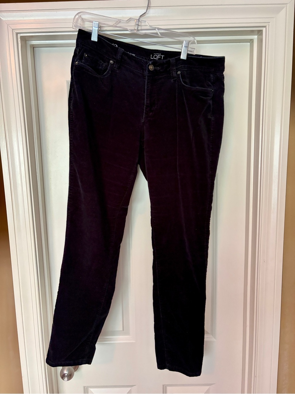 LOFT Black Velour Pants